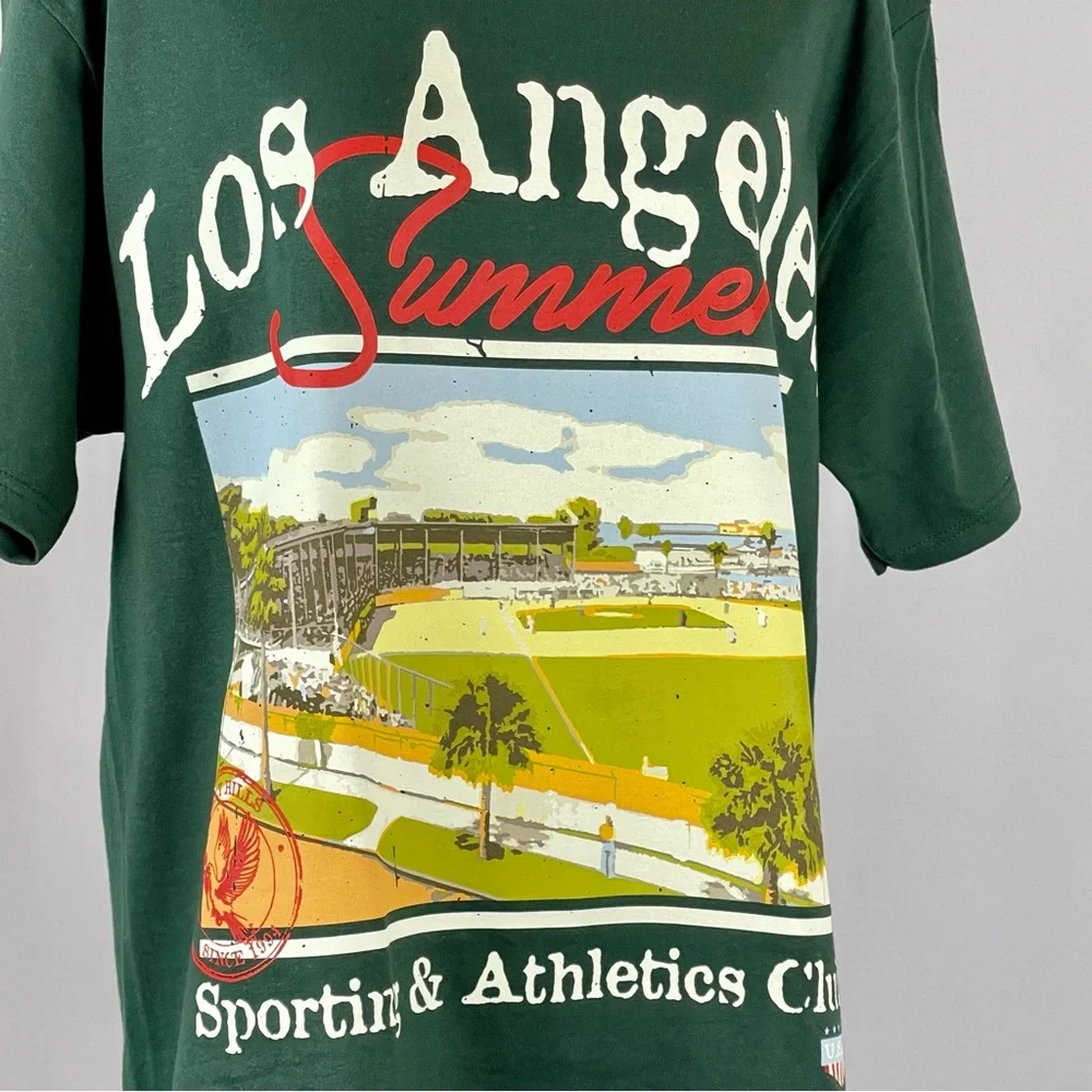 LASC Los Angeles Sporting Club Baseball Graphic Tee Mens M NWT